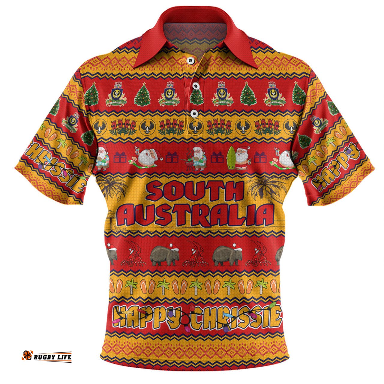Amazing Aussie South Australia Christmas Custom Happy Chrissie Ugly Style Polo Shirt
