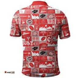Amazing Aussie Sydney Swans Legacy Of The Pride Comic Style Polo Shirt