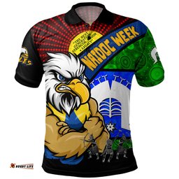 Amazing Aussie West Coast Eagles NAIDOC Week Pride Edition Polo Shirt