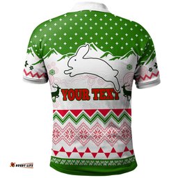 Amazing Aussie South Sydney Rabbitohs Custom Merry Christmas South Sydney Rabbitohs Aboriginal Inspired Culture Polo Shirt