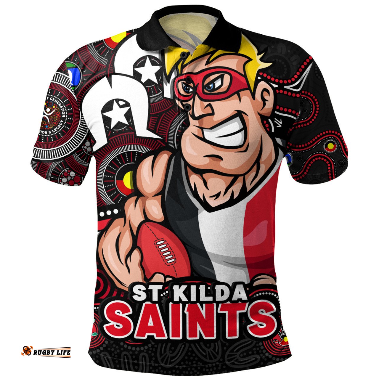 Amazing Aussie St Kilda NAIDOC Spirit Of Country Polo Shirt