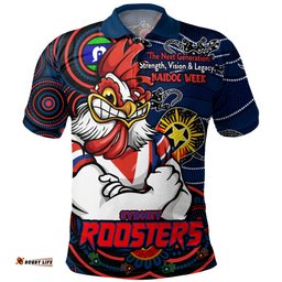 Amazing Aussie Sydney Roosters Spirit Of NAIDOC Series Polo Shirt