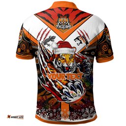 Amazing Aussie Australia Tigers Christmas Custom Merry Tigers Christmas Indigenous Polo Shirt