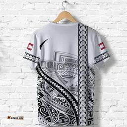 Rugbylife T-Shirt - Tahiti Rugby T Shirt Marvelous Version White K13