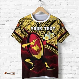 (Custom Personalised) Papua New Guinea Rugby T Shirt Style Dab Trend