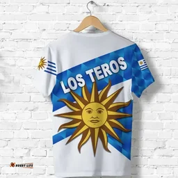 Rugbylife T-Shirt - (Custom Personalised) Uruguay Rugby T Shirt Los Teros Sporty Style A31