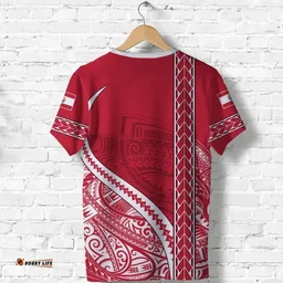 Rugbylife T-Shirt - Tahiti Rugby T Shirt Marvelous Version Red K13