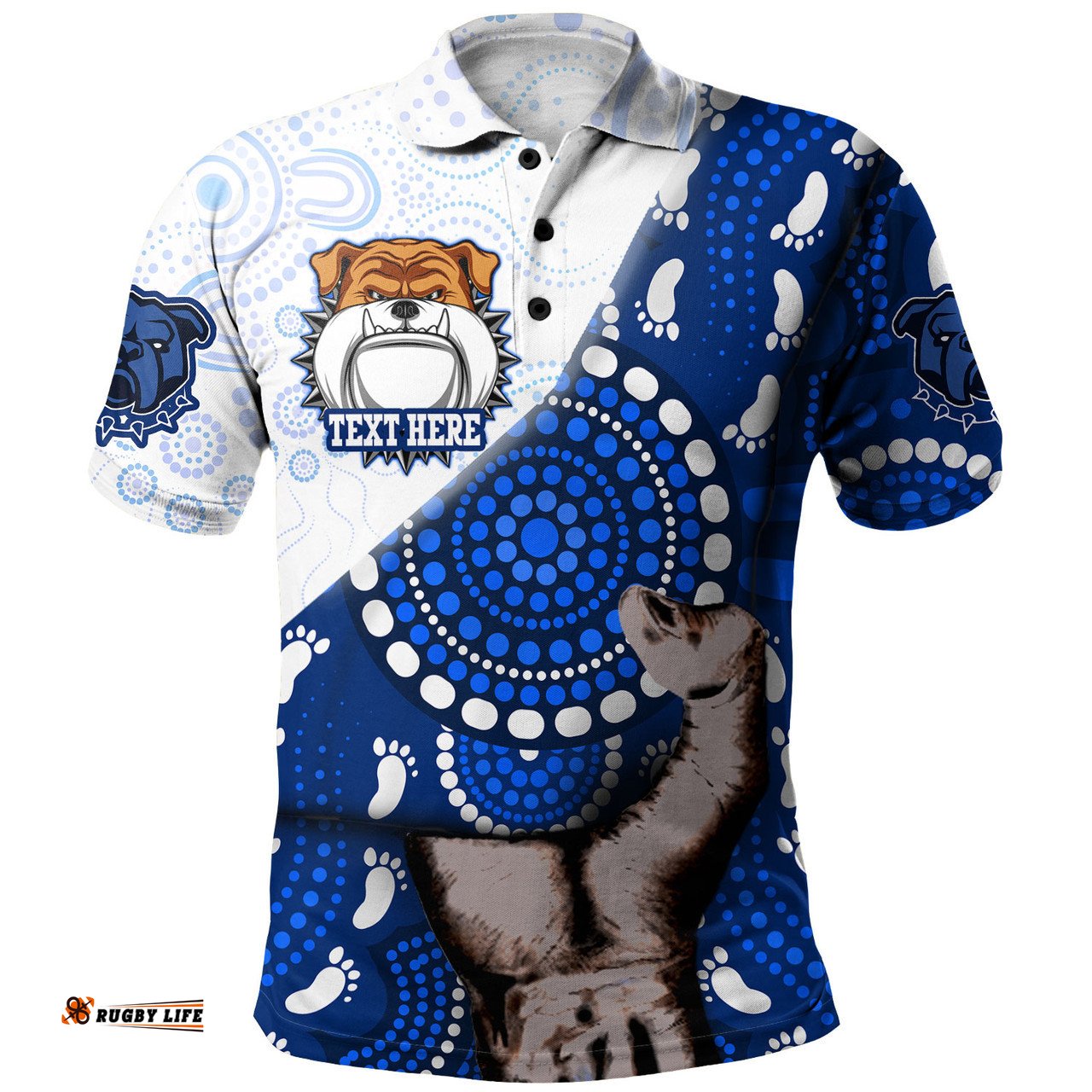 Amazing Aussie Canterbury Bankstown Bulldogs Custom Doggies Blood In My Veins Patronage Polo Shirt