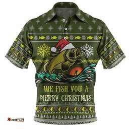 Amazing Aussie Australia Christmas Fishing Custom We Fish You A Merry Christmas Polo Shirt
