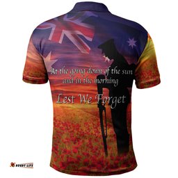 Amazing Aussie Australia Anzac Day Lest We Forget Ver01 Polo Shirt