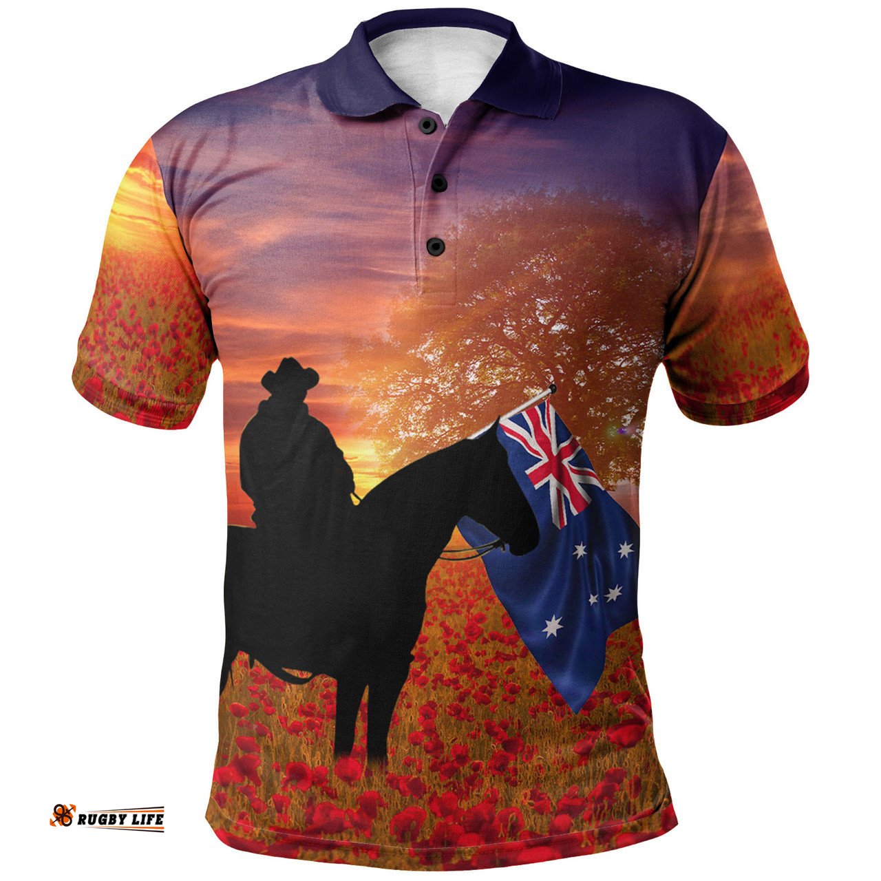 Amazing Aussie Australia Anzac Day Lest We Forget Ver01 Polo Shirt