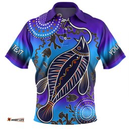Amazing Aussie Australia Fishing Aboriginal Fishing Custom Hooked On Fishing With Aboriginal Patterns Polo Shirt