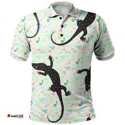 Amazing Aussie Australia Goanna Aboriginal Goanna Dot Art Colorful Inspired  Polo Shirt