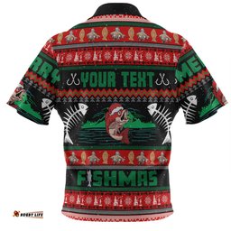 Amazing Aussie Australia Christmas Fishing Custom Merry Ugly Fishmas Polo Shirt