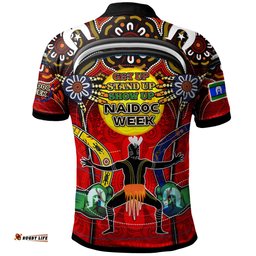 Amazing Aussie Australia Naidoc Week Custom Celebrate Naidoc Week Aboriginal Inspired Culture "Get up, Stand up, Show up" Polo Shirt