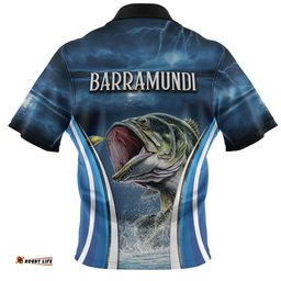 Amazing Aussie Australia Fishing Custom Jumping Barramundi Fishing  Polo Shirt