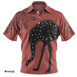 Amazing Aussie Australia Emu Aboriginal Custom Emu Dreamtime Polo Shirt