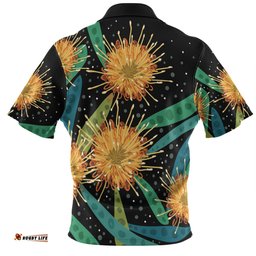 Amazing Aussie Australia Flowers Aboriginal Australian Yellow Hakea Flower Art Polo Shirt