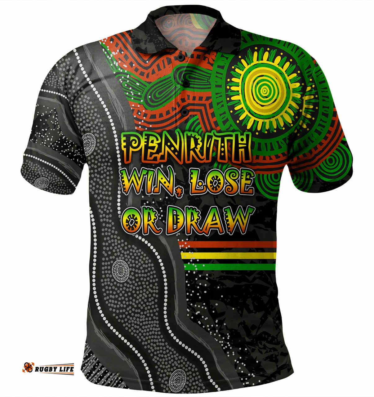 Amazing Aussie Penrith Panthers Custom Win, Lose or Draw Polo Shirt
