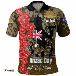 Amazing Aussie Australia Anzac Custom Lest We Forget Green Style Polo Shirt