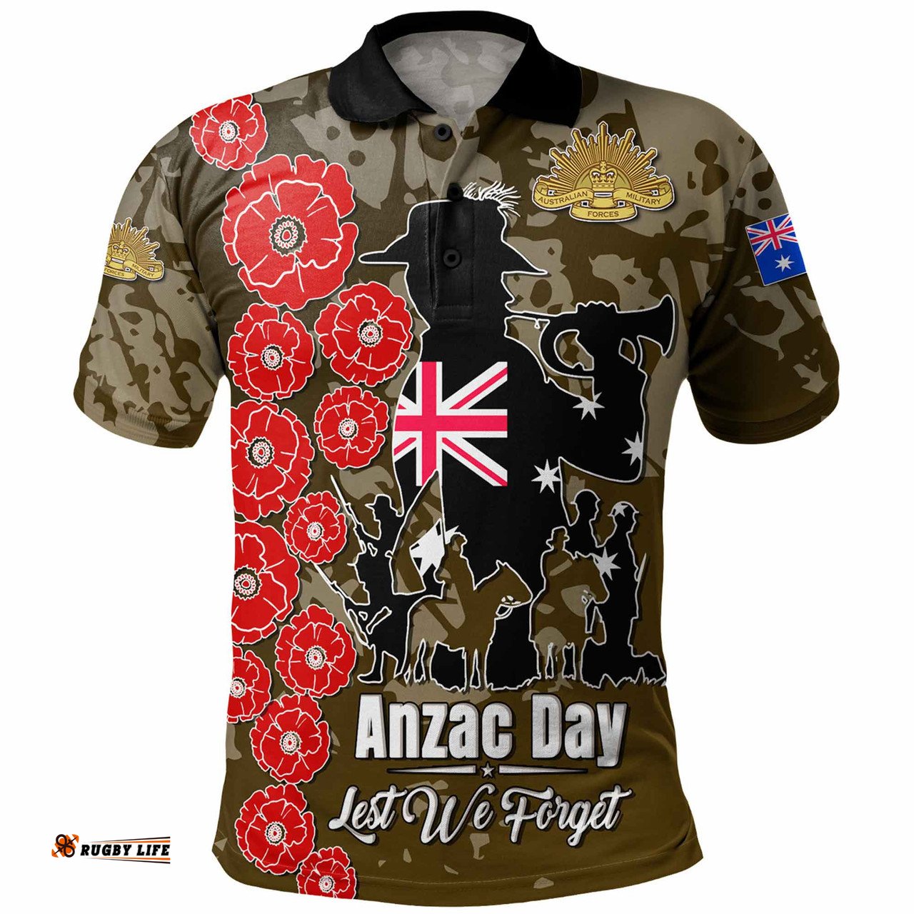 Amazing Aussie Australia Anzac Custom Lest We Forget Green Style Polo Shirt