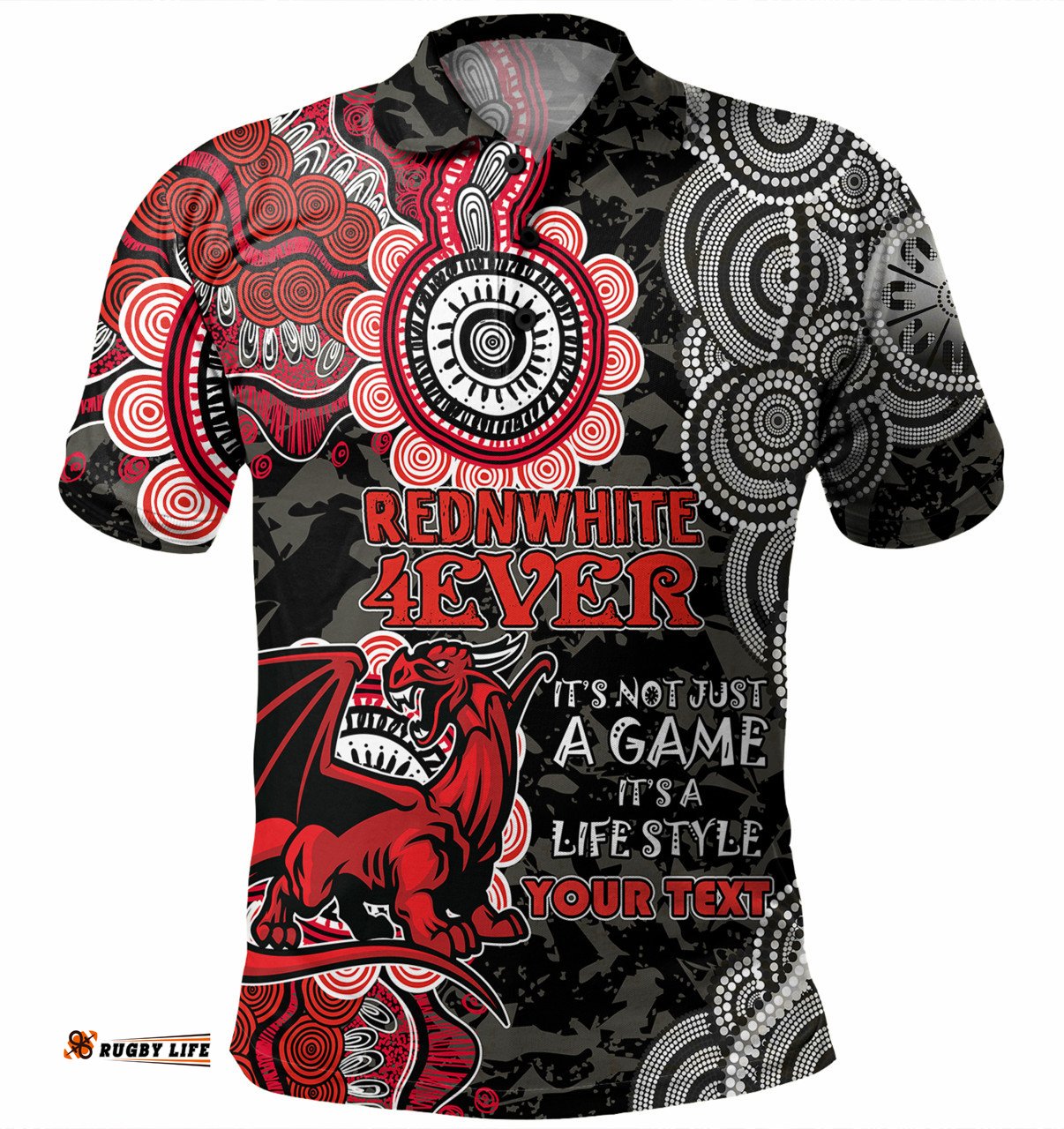 Amazing Aussie Australia Illawarra and St George Custom Red White Forever Polo Shirt