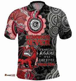 Amazing Aussie Australia Illawarra and St George Custom Red White Forever Polo Shirt