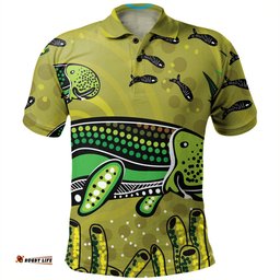 Amazing Aussie Australia Aboriginal Mother And Baby Dugong Aboriginal Art Polo Shirt