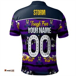Amazing Aussie Melbourne Storm Eat Sleep Repeat With Tropical Patterns Polo Shirt