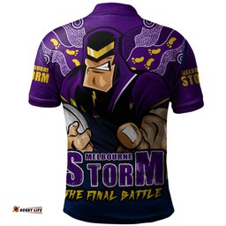 Amazing Aussie Melbourne Storm Final Clash Battle Edition Polo Shirt