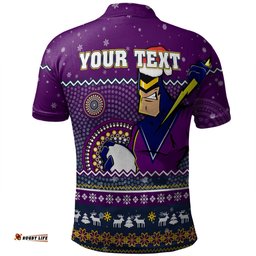Amazing Aussie Melbourne Storm Christmas Custom Ugly Xmas And Aboriginal Patterns For Die Hard Fan Polo Shirt