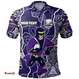 Amazing Aussie Melbourne Storm Grand Final Custom Custom Melbourne Storm With Contemporary Style Of Aboriginal Painting Polo Shirt