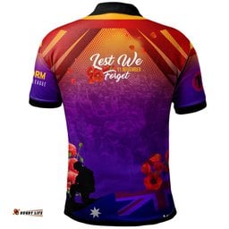 Amazing Aussie Melbourne Storm Custom Melbourne Storm Remembrance Day Lest We Forget Poppies Polo Shirt