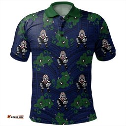 Amazing Aussie New Zealand Warriors Sport With Maori Pattern Polo Shirt