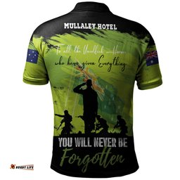 Amazing Aussie (Mullaley Hotel) Australia Anzac Shirt Australia Flag Lest We Forget Polo Shirt