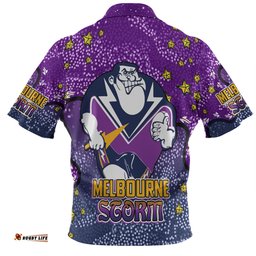 Amazing Aussie Melbourne Storm Custom Team With Dot And Star Patterns For Tough Fan Polo Shirt