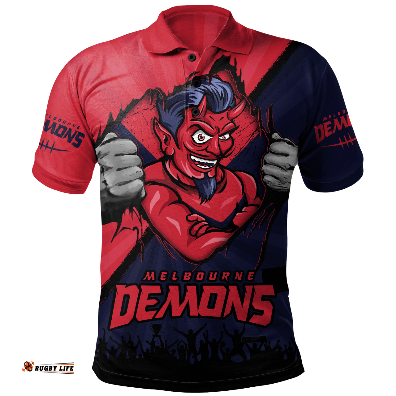 Amazing Aussie Melbourne Breaking Through Fan Design Polo Shirt