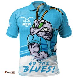Amazing Aussie New South Wales Blues NSW Blues Word Cloud Style Polo Shirt