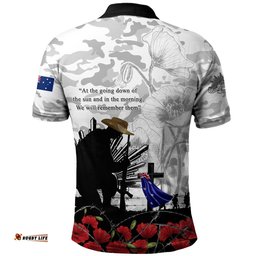 Amazing Aussie Australia Fallen But Not Forgotten Remembrance Day Tribute Polo Shirt