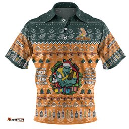 Amazing Aussie Australia Wallabies Christmas Custom Chrissie Spirit Polo Shirt