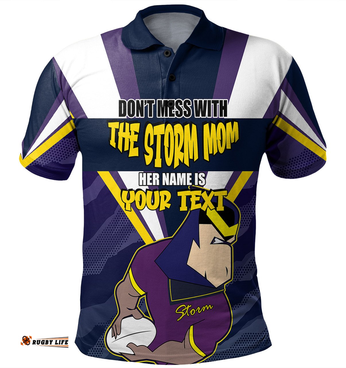 Amazing Aussie Melbourne Storm Mother's Day Screaming Mom and Crazy Fan Polo Shirt