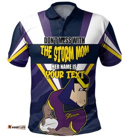 Amazing Aussie Melbourne Storm Mother's Day Screaming Mom and Crazy Fan Polo Shirt