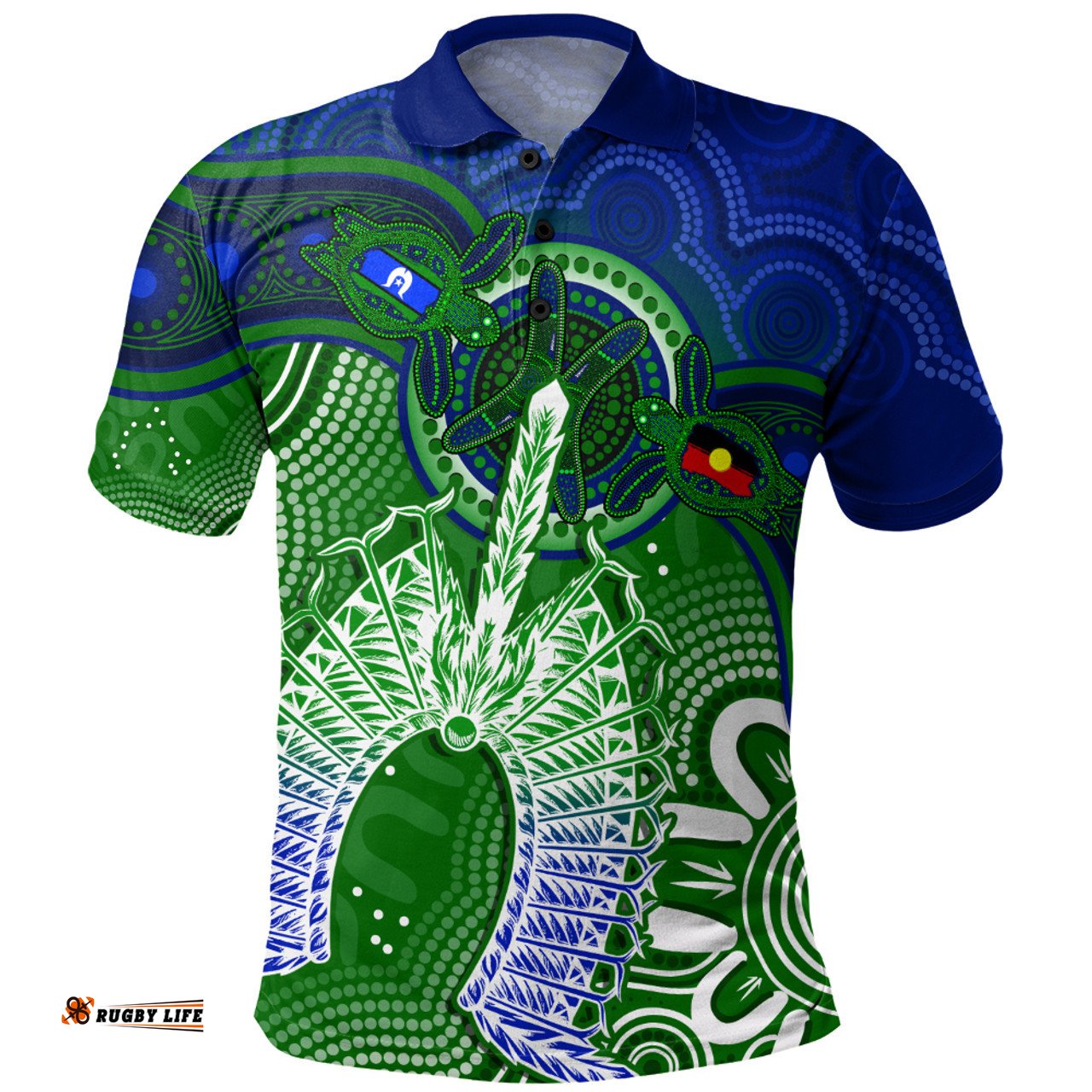 Amazing Aussie Indigenous Australian Aboriginal Spirit Of The Turtle Dreaming Path Polo Shirt