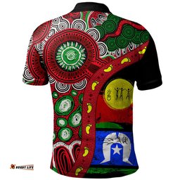 Amazing Aussie Australia Naidoc Week Indigenous Culture Inspired Dot Art Painting With Hunting Polo Shirt