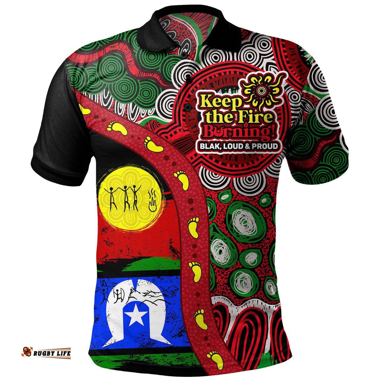 Amazing Aussie Australia Naidoc Week Indigenous Culture Inspired Dot Art Painting With Hunting Polo Shirt