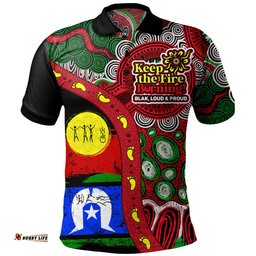 Amazing Aussie Australia Naidoc Week Indigenous Culture Inspired Dot Art Painting With Hunting Polo Shirt