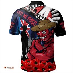 Amazing Aussie Melbourne Anzac Day Honor United In Spirit Polo Shirt