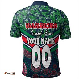Amazing Aussie New Zealand Warriors Sport Tropical Patterns And Dot Painting Eat Sleep Rugby Repeat Polo Shirt