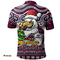 Amazing Aussie Manly Warringah Sea Eagles Aussie Ugly Christmas For Die Hard Fan Supporters Polo Shirt