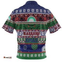 Amazing Aussie New Zealand Warriors Christmas Maori Custom Indigenous Knitted Ugly Xmas Style Polo Shirt